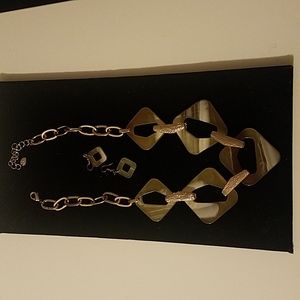 Modern necklace & earrings